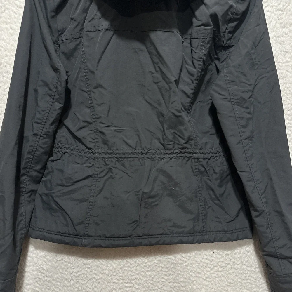 Abercrombie & Fitch AF Women's M Winter Coat Parka Gray Hooded‎ Full Zip